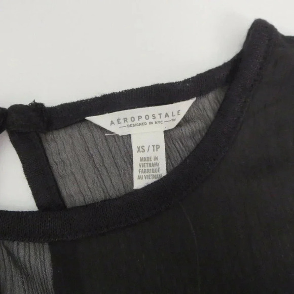 NWT Aeropostale Womens Sheer Slub-Knit Top XS - Picture 3 of 3